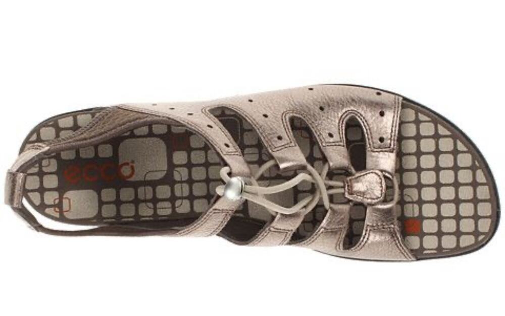 ECCO 'Jab' Women's 40 / US 9 Gladiator Toggle Bungee Comfort Sandal Metallic